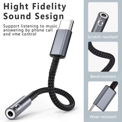 USB-C till 3,5 mm Hörlursadapter